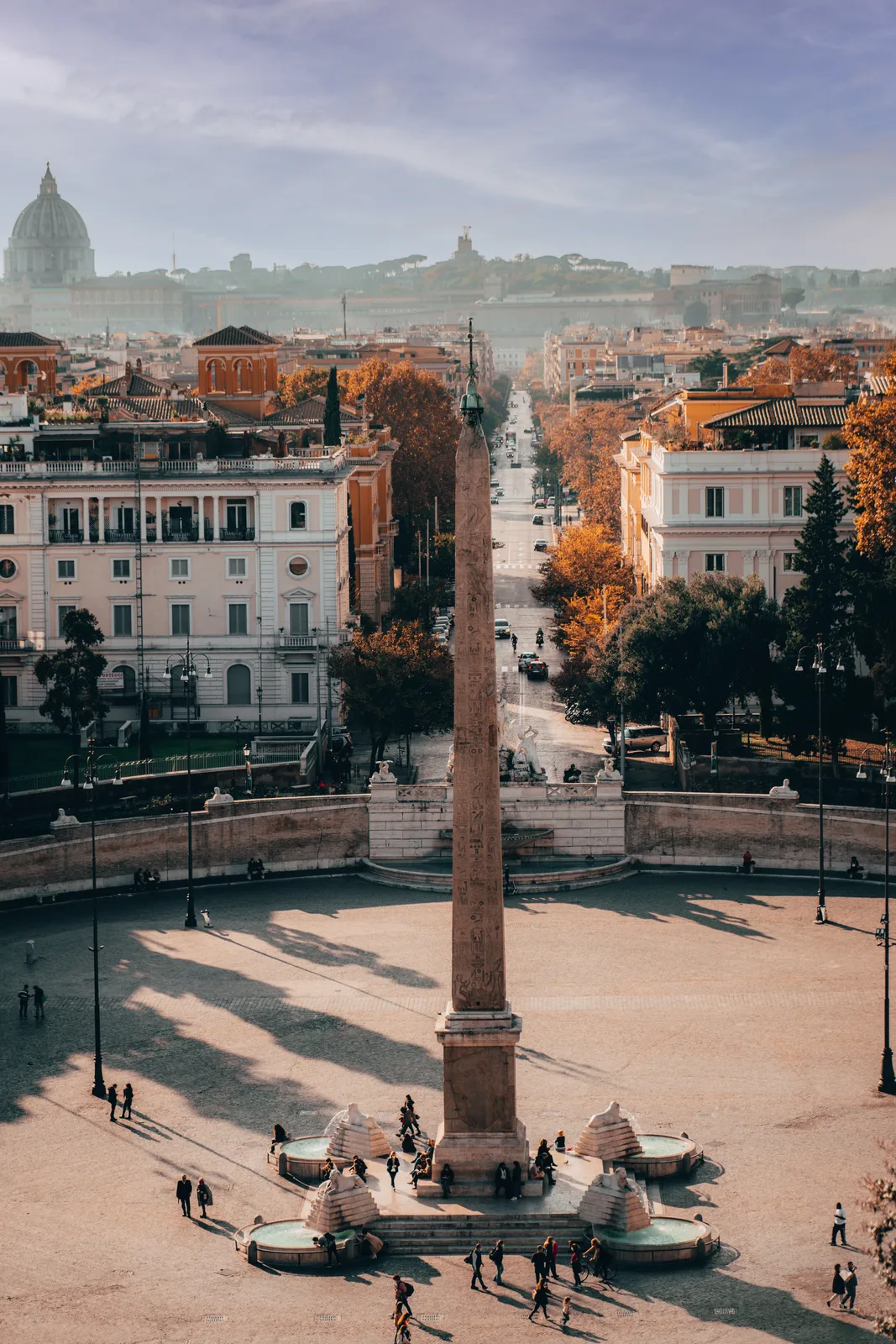 Imperial Peace and the French side of Rome — Vista da Piazza del Popolo